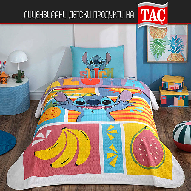 ДЕТСКИ СПАЛЕН КОМПЛЕКТ ПИКЕ - LILO&STITCH FRUIT