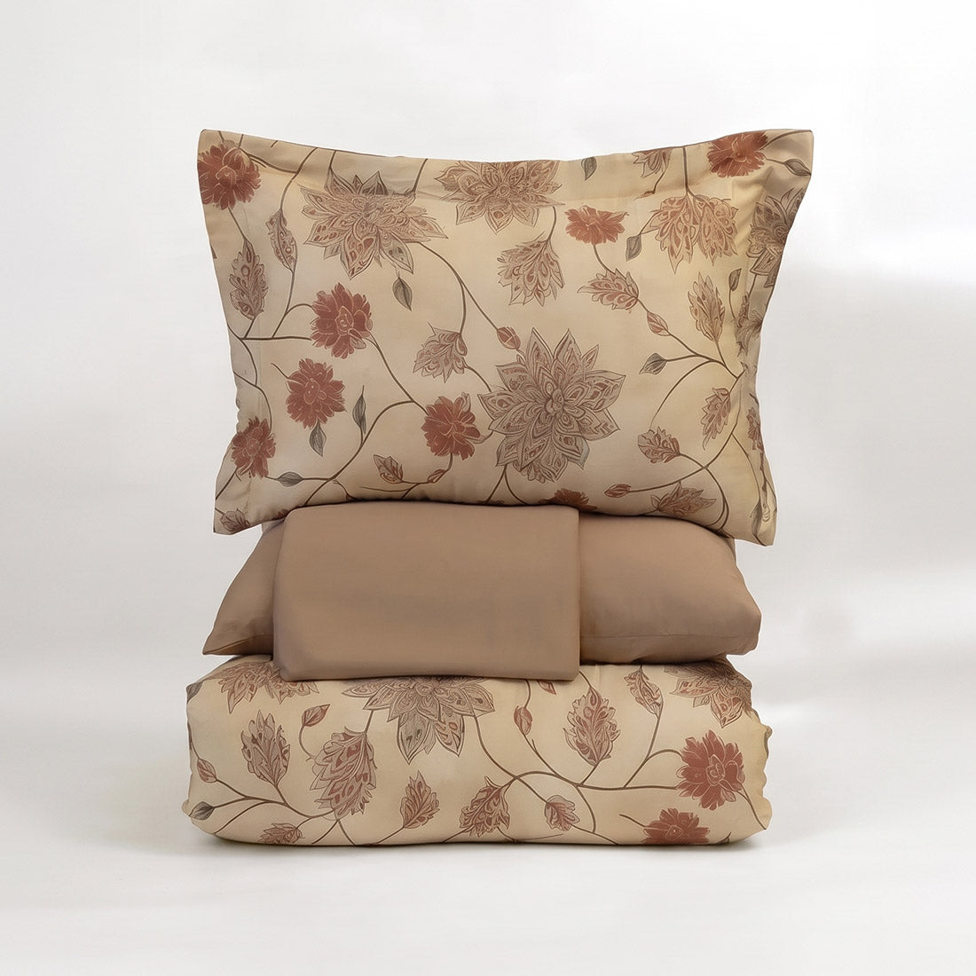Двоен спален комплект от памучен сатен - Ravel - S2-26