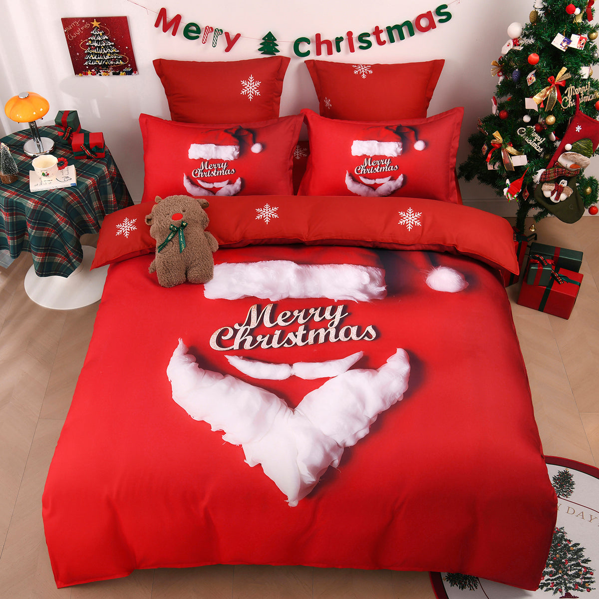 5D Коледно спално бельо с ластик