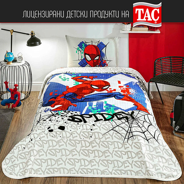 ДЕТСКИ СПАЛЕН КОМПЛЕКТ ПИКЕ - SPIDERMAN ACTION
