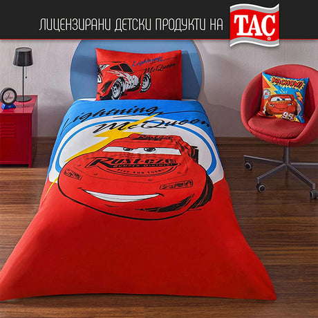 ДЕТСКИ СПАЛЕН КОМПЛЕКТ РАНФОРС - CARS MCQUEEN 