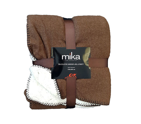 Поларено одеяло Mika - кафяво