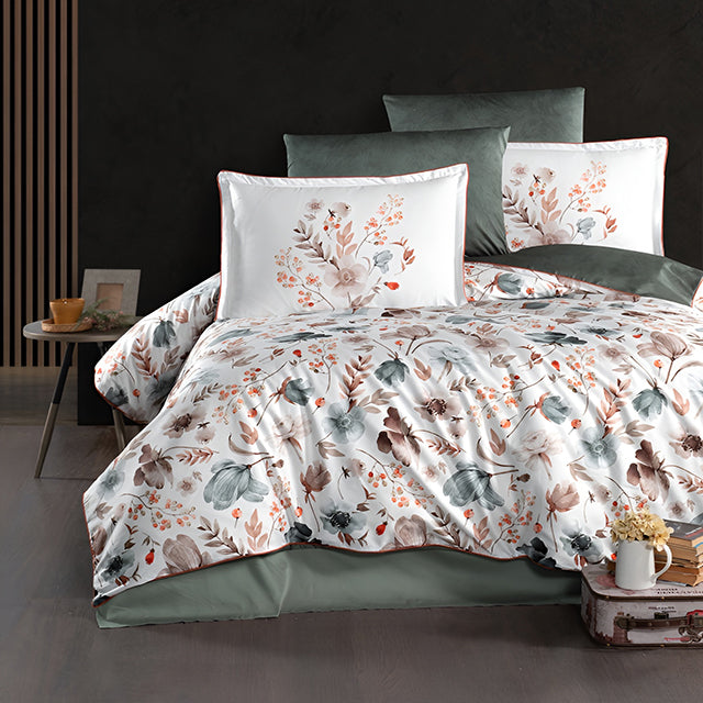 3D Спално бельо с памучен сатен MADENA BEIGE 