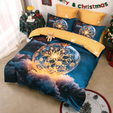 5D Коледно спално бельо с ластик - SD6012