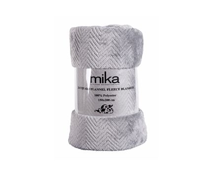 Одеяло Mika Jacquard Flannel Fleece grey - OM-29