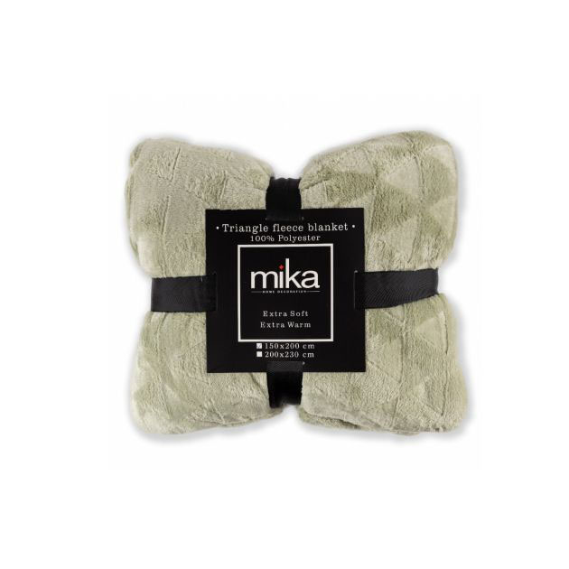 Одеяло Mika Triangle Fleece- Зелен цвят- OM1-05
